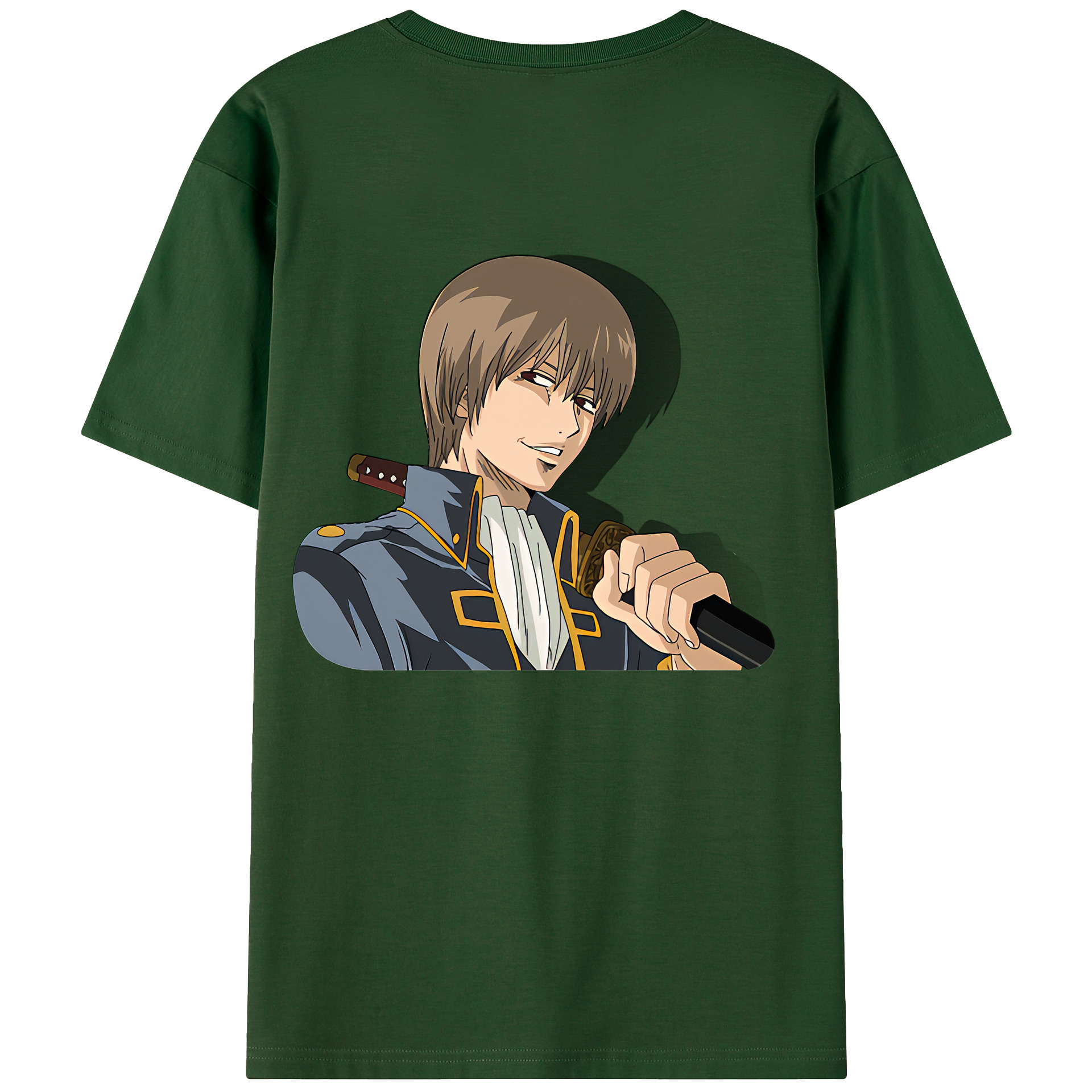 （画像用） ぎんたま 坂田銀時（さかたぎんとき） 神楽 志村新八（しむら しんぱち） GINTAMA Sakata Gintoki Kagura Shimura Shinpachi 綿100％半袖Tシャツ（背面プリント）
